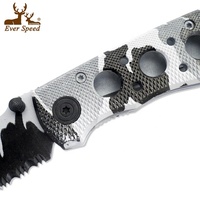 Poche de survie en acier inoxydable couteau tactique pliant outil de survie couteaux outils
