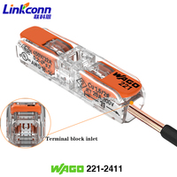 Connecteur de câble 4 mm, connecteur de fil à enfoncement, connecteur électrique à connexion rapide homologué US, accessoires Wagos 221-2411