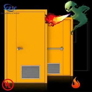 UL approve 60/90/180 minute fire rated security steel door building exit steel doors fireproof safety hollow metal door