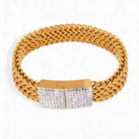 Bracelet en diamant pour femmes, chaîne géométrique, bijoux tendance, vente en gros