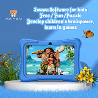 Tablet Anak 7 Inci Android 10 Tablet Edukasi untuk Anak-anak dengan Casing Tahan Banting dan Penyangga Kontrol Orang Tua WiFi