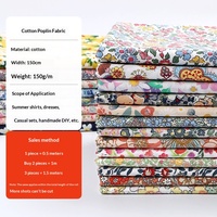 Sommerlicher, dünner, reiner Baumwoll-Popeline-Stoff mit frischem Feen-Blumendruck für Jungenkleidung, abriebfest, zum Selbermachen