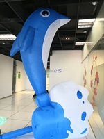 Modèle de Dauphin Gonflable Géant Bleu en Forme d'Animal Marin pour Décoration de Fête d'Anniversaire sur le Thème de l'Eau pour Enfants