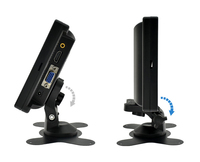 Monitor USB VGA de 7 pulgadas LCD para coche, monitor de PC, TV, AV, pantalla portátil para computadora con altavoz MP5, compatible con entrada de video VGA, BNC y tarjeta SD