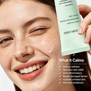 Gel nettoyant visage rafraîchissant OEM Kind Skin, hypoallergénique, non comédogène, sans cruauté, élimine en douceur les huiles de surface, soin du visage - Product Image 5