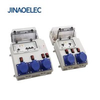 Caja de Conexión JA-RB03, Caja de ABS Impermeable IP54 para Montaje en Pared, Precableada con 3 Tomas de Corriente UK BS de 230V 16A