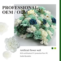 Panneau mural 3D fleurs artificielles fond mural en soie Rose tapis pour la maison fête mariage toile de fond décoration murale