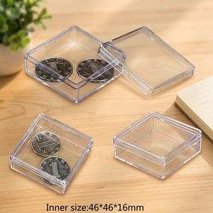 Boîtier PS en plastique transparent de haute qualité avec couvercle séparé, adapté à l'emballage de boîtes en plastique - Product Image 3