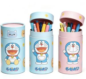 Custom Cute Cartoon Printed Handmade Cylindrical Paper Tube Eco Friendly Packaging for Children Gifts and Stationery - Product Image 5