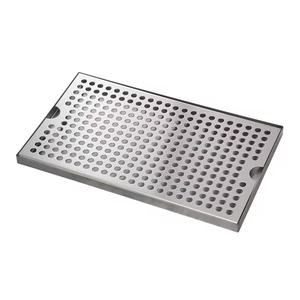 Accesorios para cafeterías Bandeja de goteo de cerveza, Bandeja de barra de bebidas con drenaje Bandeja de acero inoxidable Club <span class=keywords><strong>bar</strong></span> <span class=keywords><strong>Restaurante</strong></span> 30x17,5x1,5 cm - Product Image 1