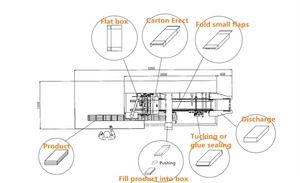 Tự động ngang <span class=keywords><strong>Popsicle</strong></span> hộp máy đóng gói Ice Pops khối cartoning máy đóng gói - Product Image 2