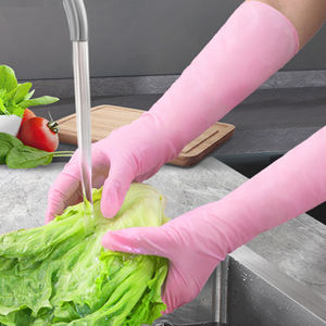 Gants de sécurité alimentaire en <span class=keywords><strong>latex</strong></span> sans poudre Gants en <span class=keywords><strong>latex</strong></span> jetables extra longs en nitrile pour la cuisine - Product Image 1