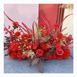 Panel Plant Backdrop Flower Row For Wedding 2 Meters Flower Row Decoration Flowers Row Stage Arrangement Props