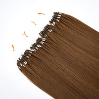 Lanxun Remy Micro Ring Loop Echthaar-Extensions mit Mikroperlen, Einfach Anzubringen und zu Entfernen, Seidig Weiche Micro Ring Haarverlängerungen