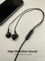 Casque intra-auriculaire filaire G-29 avec microphone intégré, suppression active du bruit, cordon de 1,2 m, interface 3,5 mm, en ABS – Stock usine