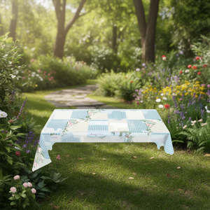 PVC Printed Yarn <b>Tablecloth</b> 1.4x20m For Dining Table Cover - Product Image 3