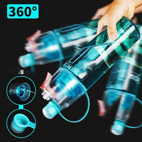 Gourde de sport personnalisable avec logo, anti-fuite, 600 ml, en plastique, pour activités de plein air, fitness et voyage, écologique et minimaliste
