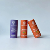 Boîte en carton personnalisée écologique pour baume à lèvres, conteneur vide en kraft pour gloss à lèvres, tube d'emballage en papier pour baume à lèvres