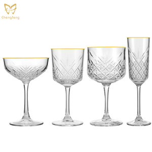 ชุดแก้วไวน์ขาววินเทจแก้วเหล้าจินแบบแกะสลักแก้วค็อกเทลที่เป็นเอกลักษณ์ของตกแต่งในงานแต่งงาน - Product Image 1