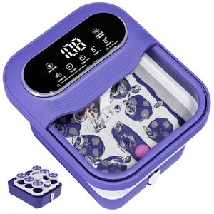 Roue de massage vibrante Tai Chi à écran LCD numérique portable, relaxation de la circulation sanguine, bain de pieds pliable, masseur chauffant - Product Image 2