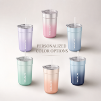 Gobelets à vin isothermes personnalisés de 10/14 oz, colorés, avec revêtement en poudre, à double paroi, en acier inoxydable, pour le café, les voyages en voiture