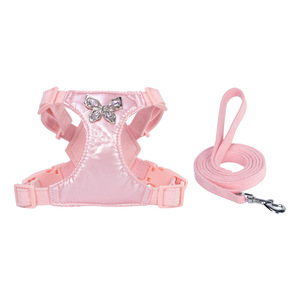 Nouvelle laisse Kangdarpet pour chien, harnais de poitrine et de dos pour petit chien pour une promenade facile, laisse pour chien avec boucle métallique, harnais de poitrine et de dos exquis pour animaux de compagnie - Product Image 6