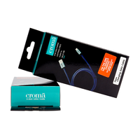 Boîte d'emballage en papier personnalisée pour produits électroniques, pliable, à suspendre, vide, pour téléphone portable, câble USB, câble de charge de voiture
