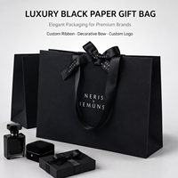 . Sacs cadeaux en papier personnalisés pour salon de thé avec poignées en ruban, impression offset, 300 g/m², écologiques, pour le thé en vrac, vente au détail et en gros
