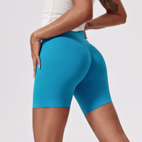 Shorts de cyclisme respirants taille unique pour femme, effet push-up fessier et contrôle du ventre, 4 pouces