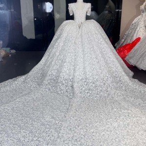 Wx359 Modern Ball Gown <b>Wedding</b> Dresses Luxury Full Lace Appliques Bridal Gowns Custom Made Floor-Length Chapel Train for - Product Image 4