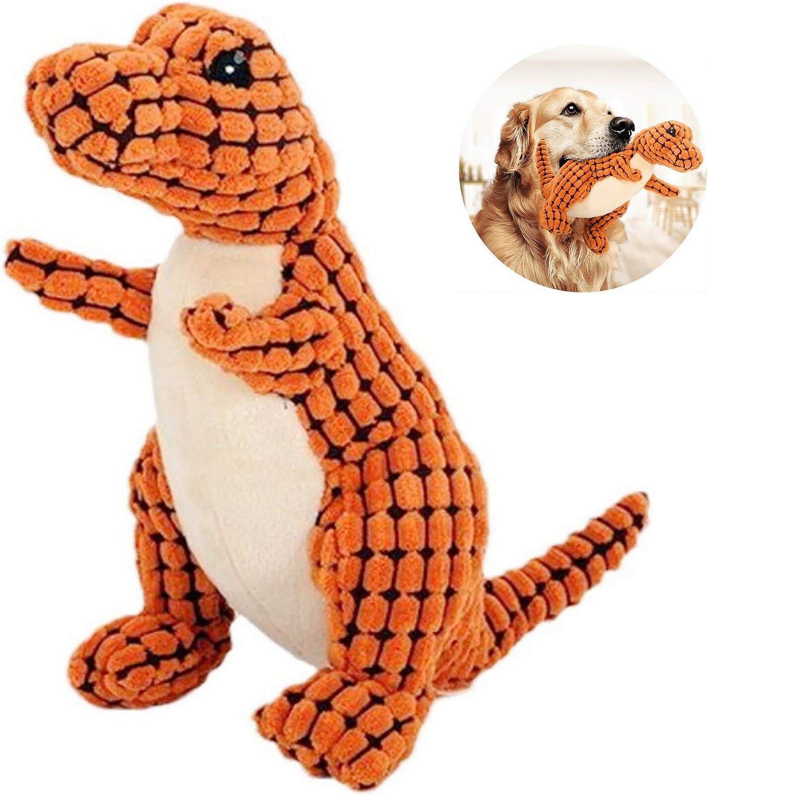 Petdom 2024 New Indestructible Robust Dino Plush Dog Chew Toy - Main Image