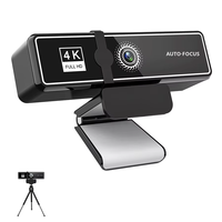 Plug and Play 4K Webcam with Mic 120° Wide Angle Auto Focus USB Computer Camera for Video Conferencing Teaching Streaming