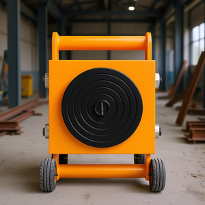 Chariot à roulettes robuste en acier au carbone 8T pour machines industrielles, 4 roues en PU, rotation à 360 degrés, capuchons antidérapants - Product Image 2