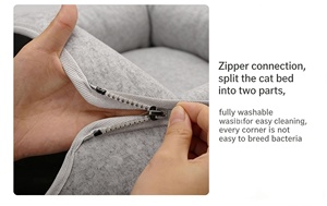 Cuccia Moderna Eco-Friendly a Forma di Dado per Gatti, Design a <span class=keywords><strong>Tunnel</strong></span> in Feltro Corto, per Cani di Piccola Taglia, con Motivo Solido - Product Image 6