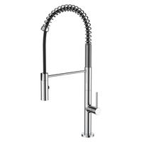 Robinet de cuisine moderne en laiton à poignée extractible, à monter sur plan, monotrou, avec cartouche céramique à ressort et double fonction pulvérisation – Meilleures ventes