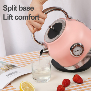 <strong>Retro</strong> Design Stainless Steel Electric <strong>Kettle</strong> with Thermometer Boil Dry Protection Classic Metal Style Water <strong>Kettle</strong> - Product Image 4