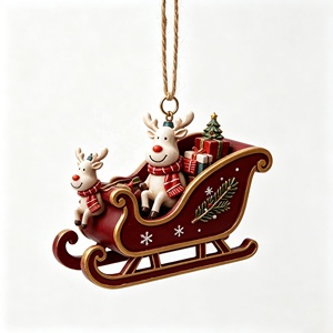 Colgante de Poliresina, Lindo Tigre con Bufanda en una Bastón de Caramelo, Adorno Navideño de Animal de Dibujos Animados para Decoración del Hogar en Navidad - Product Image 6