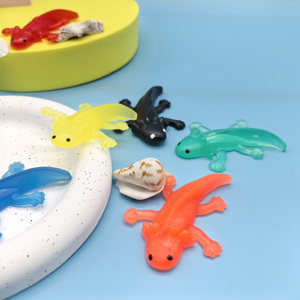 30 pz/borsa all'ingrosso TPR gomma elasticizzato Salamandrid giocattoli Lassic divertenti Capsule giocattoli per bambini Custom distributori automatici di tritone promozionale - Product Image 6