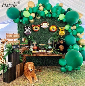 Hstyle New <strong>Jungle</strong> Safari <strong>Theme</strong> <strong>Party</strong> Supplies 110 PCS DIY Balloon Garland Kit Favors for Kids Boys Birthday Baby Shower Decor - Product Image 1
