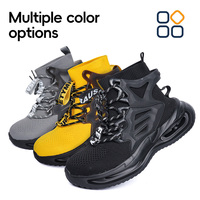 Zapatillas Ligeras con Puntera de Acero, Transpirables, con Plantilla BK Tejida, Suela de EVA Antideslizante, Zapatos de Trabajo Cómodos para Hombre