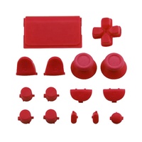 Kit de boutons de couleur unie, pièces de rechange pour manette PS4 JDS-040, manette de jeu en plastique, pièces de rechange abondantes, 15 pièces/ensemble