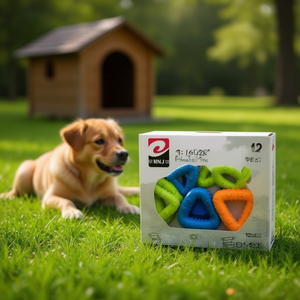 Giocattolo triangolare per cani, 12 pezzi, in gomma colorata, per cani - Product Image 2