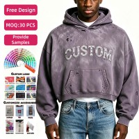 Sudadera con Capucha para Hombre de Peso Pesado, Personalizada, 500 g/m², 100% Algodón, Felpa Lavada, Estampado Serigrafiado en el Pecho, Sudadera de Algodón