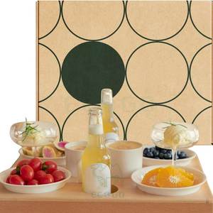 Caja de Aperitivos Ecológica de Bambú Moso para Camping con Logotipo Personalizado, Apta para Microondas y Lavavajillas, 3 Tazones para Aperitivos, Tapa Magnética, Bandeja para Sofá - Product Image 1