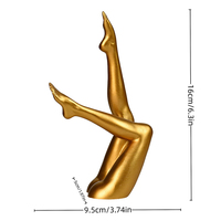 Sculpture moderne en résine élégante de jambe féminine, statue d'art abstraite en forme de corps humain pour la décoration intérieure d'hôtels et de maisons