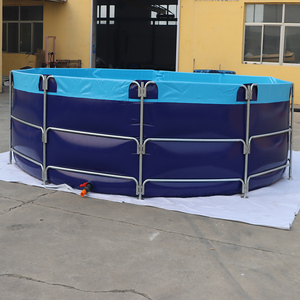 Réservoir d'élevage de poissons en plein air Étang à poissons en plastique Pvc Réservoir rond Aquaculture Élevage de poissons Toile Piscine Bâche - Product Image 3