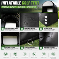 Tente de simulateur de golf gonflable, abri portable pour la pratique du golf, écran anti-impact, imperméable, durable, pompe à air électrique pour l'extérieur