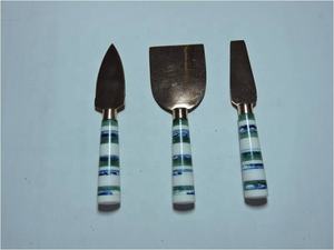 Juego de cubiertos de 3 piezas de diseño de lujo 2022, mango de resina, tenedores de queso de acero inoxidable, herramientas para queso específicas - Product Image 2