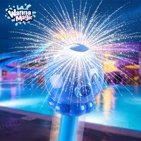 Pistolet à eau transparent extractible Requin 52CM avec jets rotatifs effet feux d'artifice, jouet d'été pour enfants, divertissement en extérieur WANNA