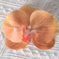 YWXW05 Murah 11cm Bunga Anggrek Phalaenopsis Buatan 3D Printing Kupu-kupu Tunggal Aksesoris Kepala Bunga Hiasan Kepala Jepit Rambut DIY